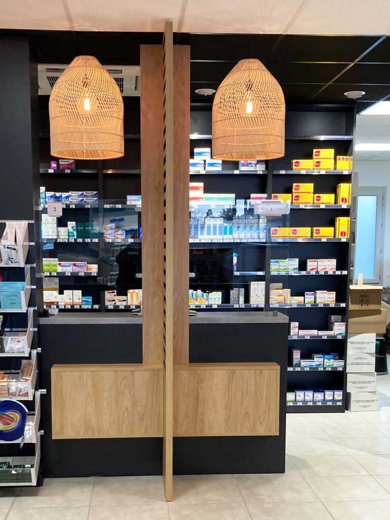 Comptoir professionnel menuiserie aménagement intérieur