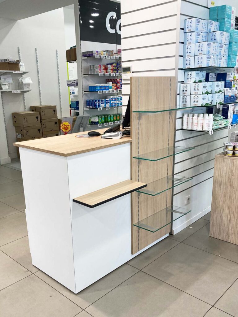 Comptoir professionnel menuiserie aménagement intérieur