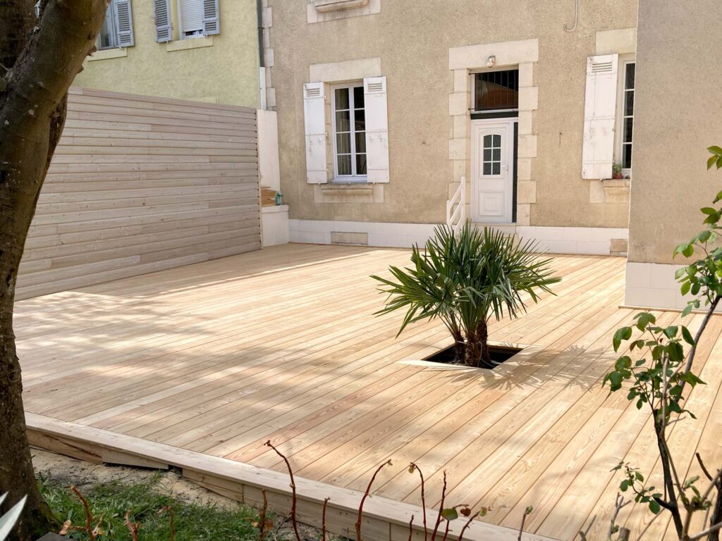 Terrasse menuiserie bois aménagement extérieur